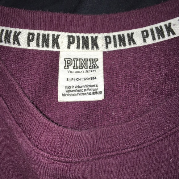 maroon PINK sweatshirt - Picture 3 of 3